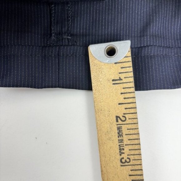 Southwick Suit Mens Size 50 R Jacket 42 X 28 Pants 2 Pr Wool Navy Blue Pinstripe - Picture 15 of 16